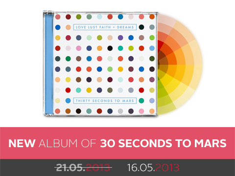 Альбом 30 Seconds to Mars LOVE LUST FAITH + DREAMS стал доступен для скачивания